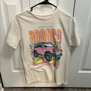 Ford Bronco Kids T-Shirt - Cream and Pink